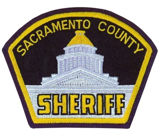 SACRAMENTO COUNTY SHERIFF SHOULDER PATCH - BLACK / GOLD / WHITE.